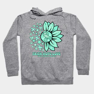 Genetic Disorders Awareness - Faith love hope sunflower ribbon Hoodie